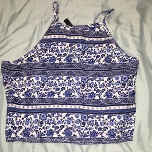 Blue Halter Top